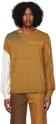 Eckhaus Latta Tan Lapped Long Sleeve T-Shirt