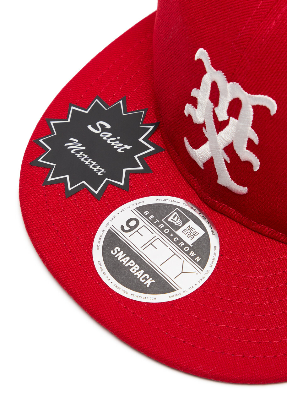Saint Mxxxxxx X New Era Logo Cotton Snapback cap - Red - One Size