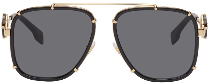 Photo: Versace Black Vintage Icon Aviator Sunglasses
