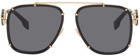 Versace Black Vintage Icon Aviator Sunglasses