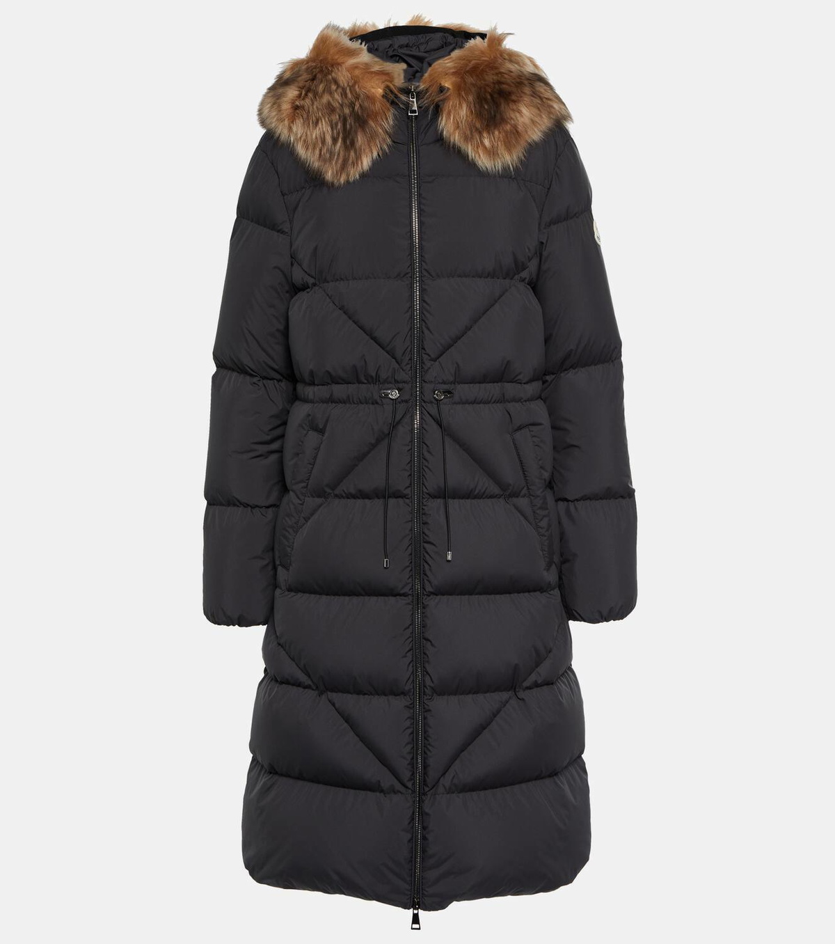 Moncler Busard shearling-trimmed down coat Moncler