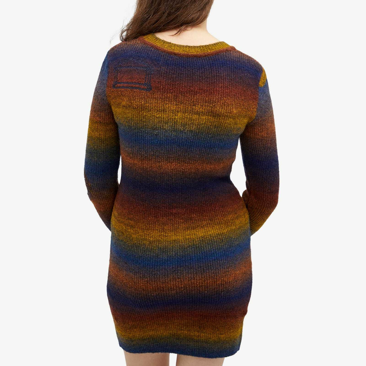 Aries Women's Boucle Space Holey Knit Dress in Multi
