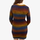 Aries Women's Boucle Space Holey Knit Dress in Multi