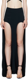 Dion Lee Black Arch Longline Maxi Skirt
