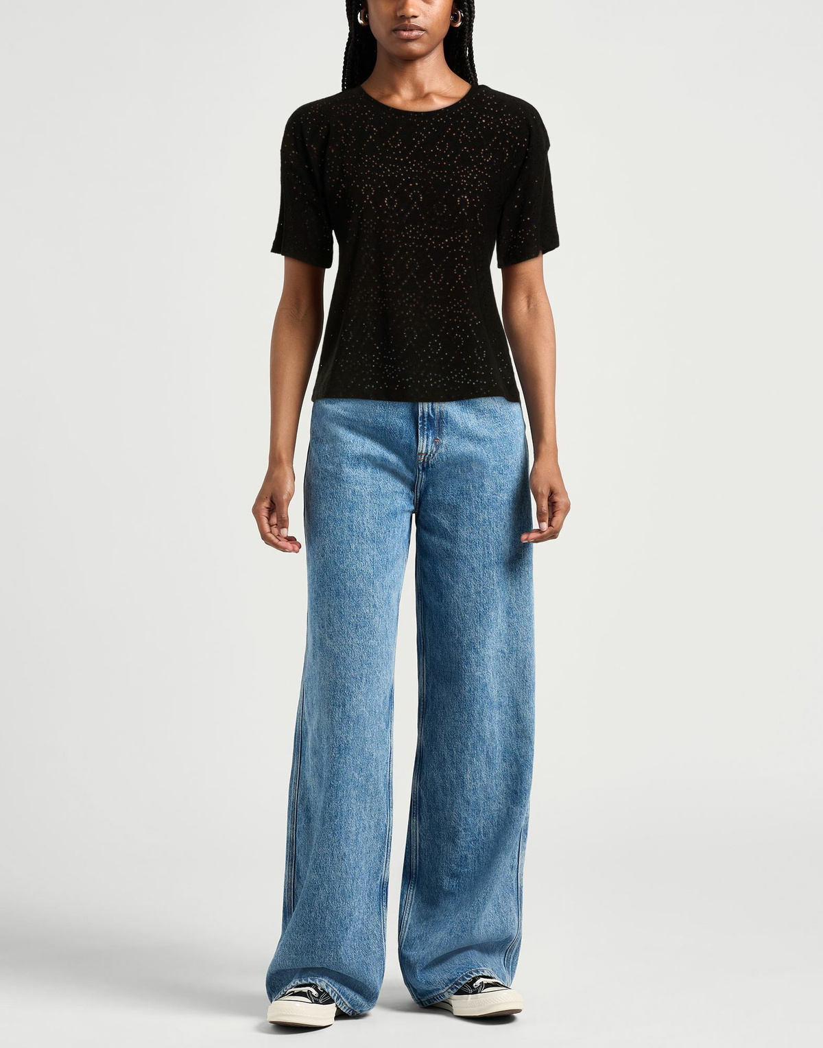 Pieces Womens T-shirt in Black
