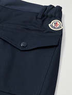 Moncler - Tapered Cotton-Blend Gabardine Trousers - Blue