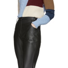 Alexachung Black Leather Cropped Trousers