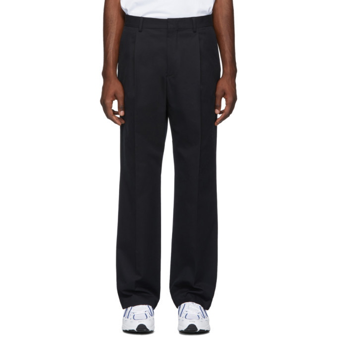 Photo: MSGM Black One Pleat Trousers