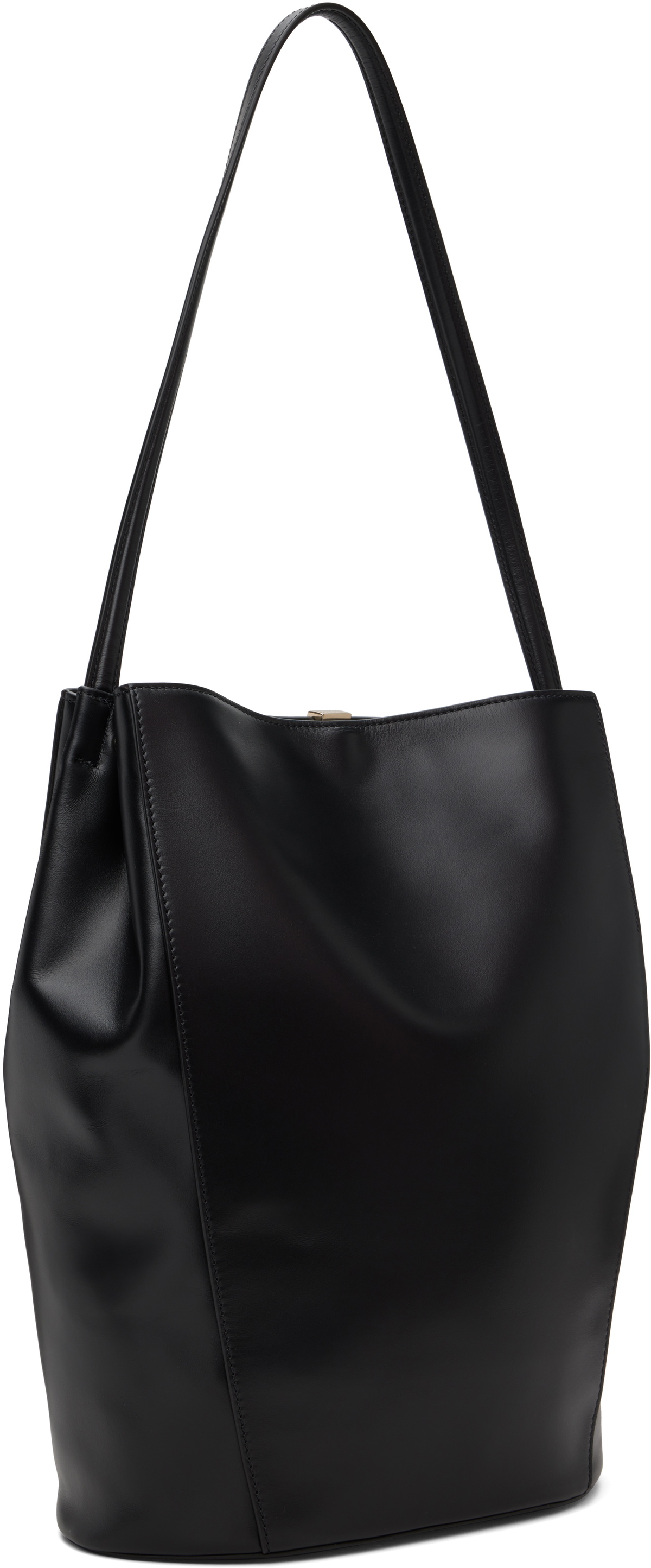 Loulou de Saison Black Daya Leather Bucket Bag