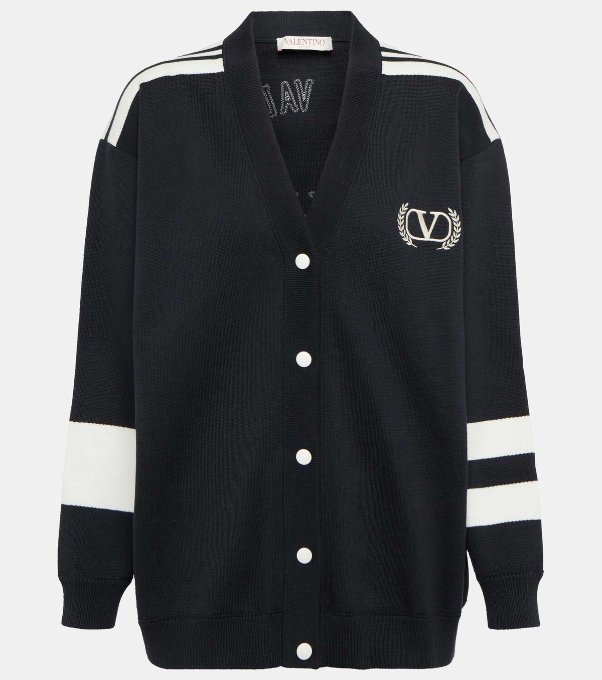 Valentino – Elegant Hooded Grey Cardigan for Women main image 1