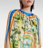 Dolce&Gabbana Printed silk cape