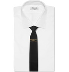 Gucci - 7.5cm Logo-Embroidered Wool and Silk-Blend Twill Tie - Black