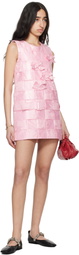 SUPER YAYA Pink Sakura Minidress