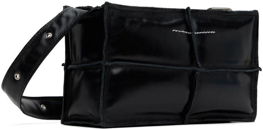 MM6 Maison Margiela Black Numeric Top Handle Mini Bag MM6