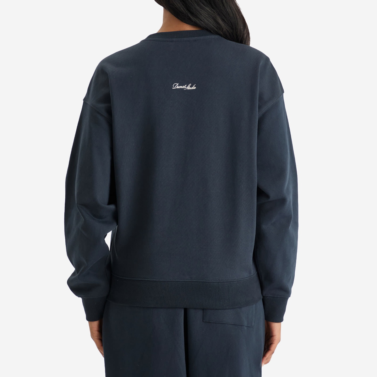 DUNST Women's Unisex Classic Logo Sweatshirt in French Navy