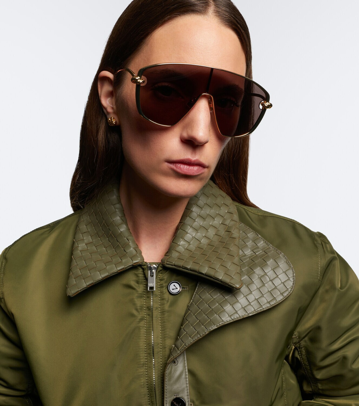 Bottega Veneta Knot shield sunglasses