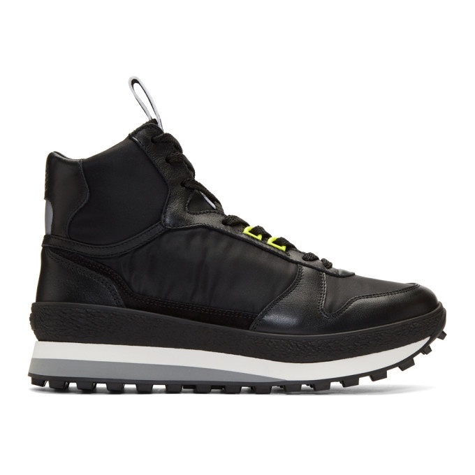 Photo: Givenchy Black TR3 Runner High-Top Sneakers