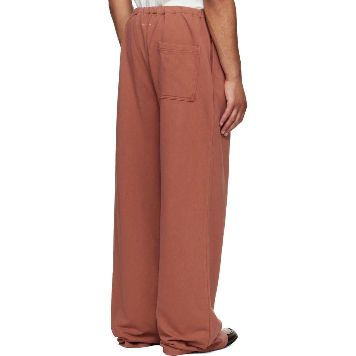 MM6 Maison Margiela Orange Logo Patch Sweatpants