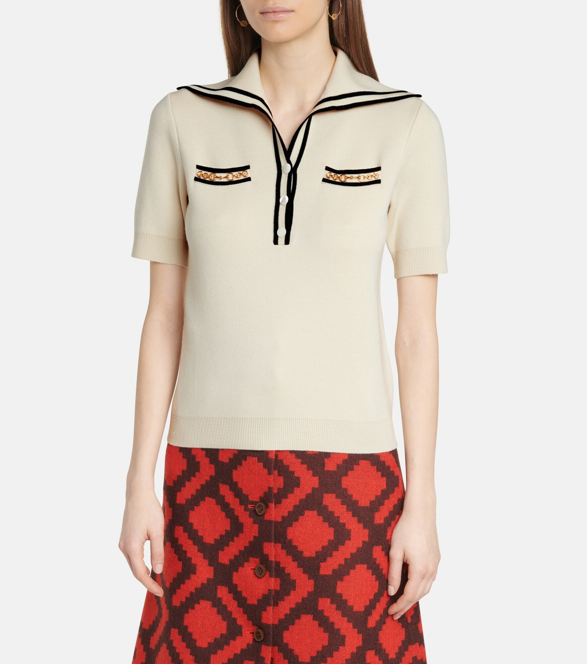 Gucci - Embellished wool top Gucci
