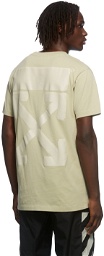 Off-White Taupe Rubber Arrow Bonded Logo T-Shirt