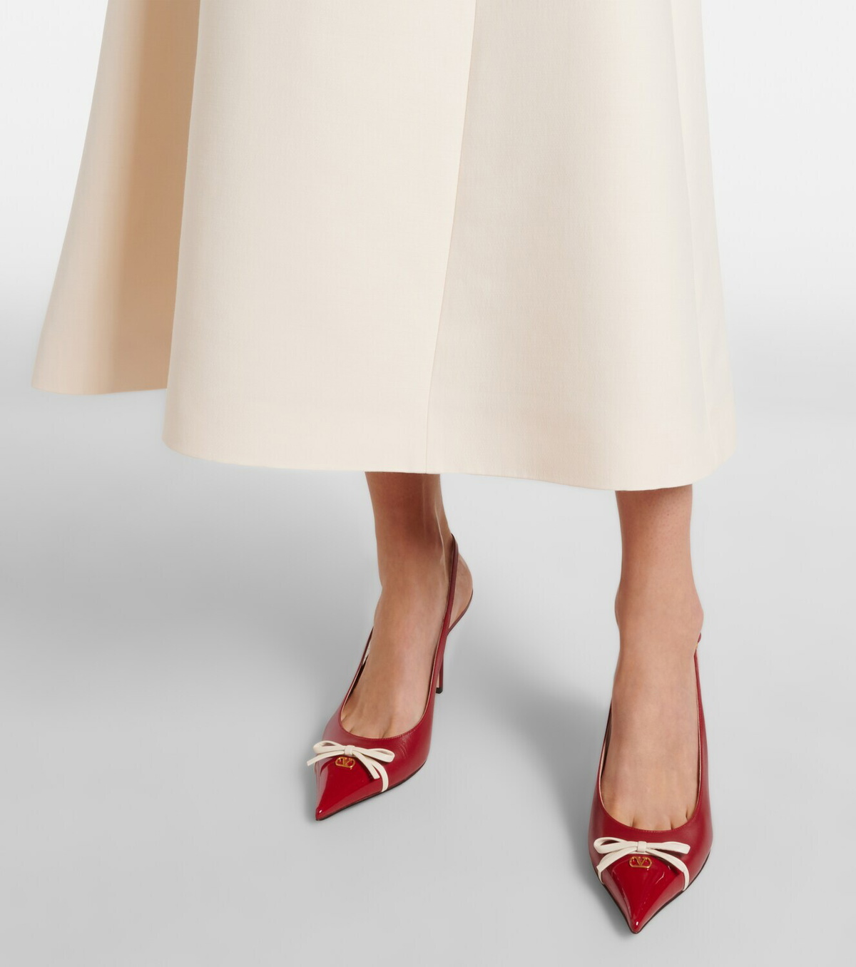 Valentino VGold Crepe Couture midi skirt