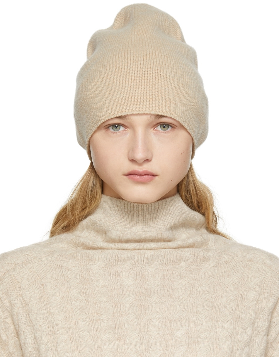 Toteme Cream Cashmere Beanie Toteme - Cashmere beanie Toteme main image 4