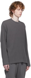 John Elliott Grey Long Sleeve Interval T-Shirt