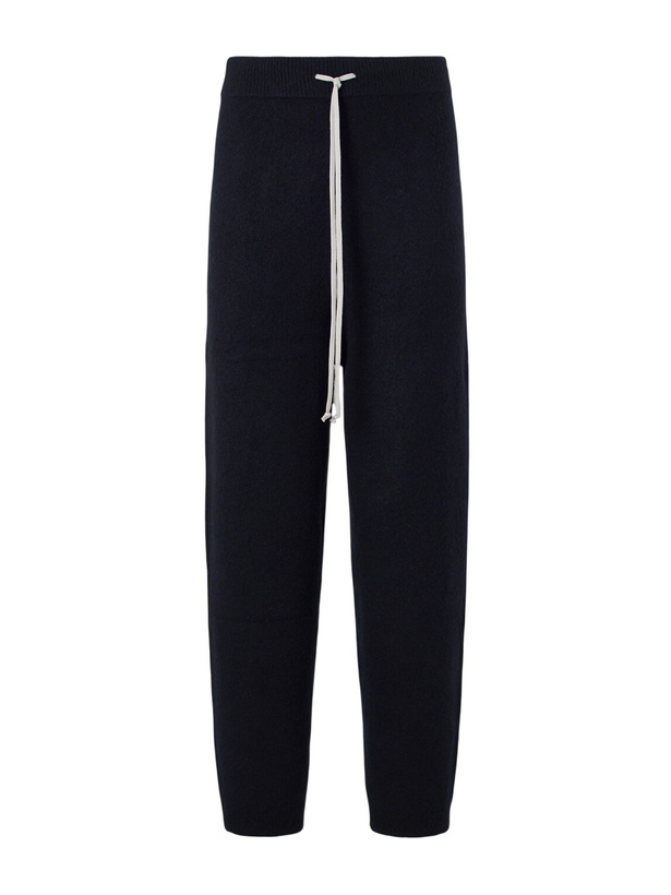 Photo: Rick Owens - Straight-Leg Knitted Cashmere-Blend Sweatpants - Black