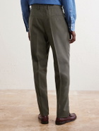 Brunello Cucinelli - Straight-Leg Wool Suit Trousers - Green