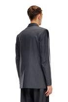 Diesel Pinstripe blazer with coated front - Jackets Mens in Black