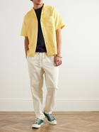 Portuguese Flannel - Convertible-Collar Cotton-Piqué Shirt - Yellow