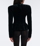 Magda Butrym Peplum velvet blazer