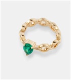 Nadine Aysoy Catena Mini 18kt gold ring with emerald