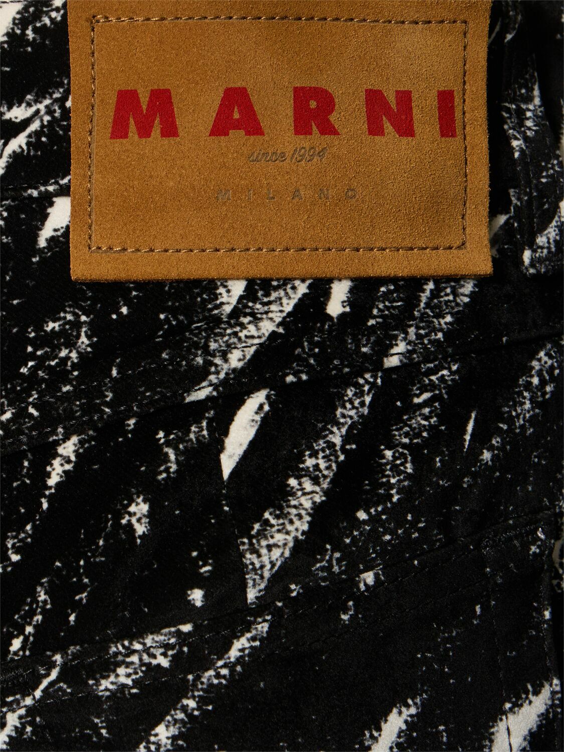 MARNI Crayon Flocked Straight Jeans Marni
