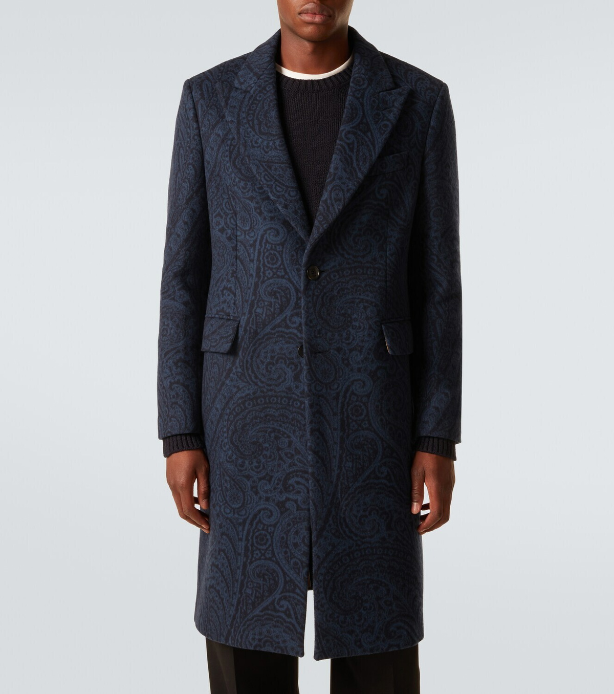 Etro Paisley wool and cashmere jacquard coat Etro