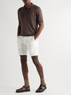 Theory - Zaine Straight-Leg Cotton-Blend Twill Shorts - White