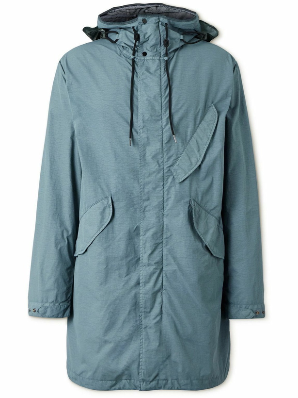 Photo: C.P. Company - Logo-Appliquéd Recycled-Flatt Nylon Parka - Blue