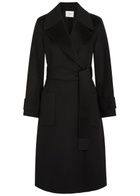 Joseph Arlina Double-breasted Wool and Cashmere-blend Coat Black