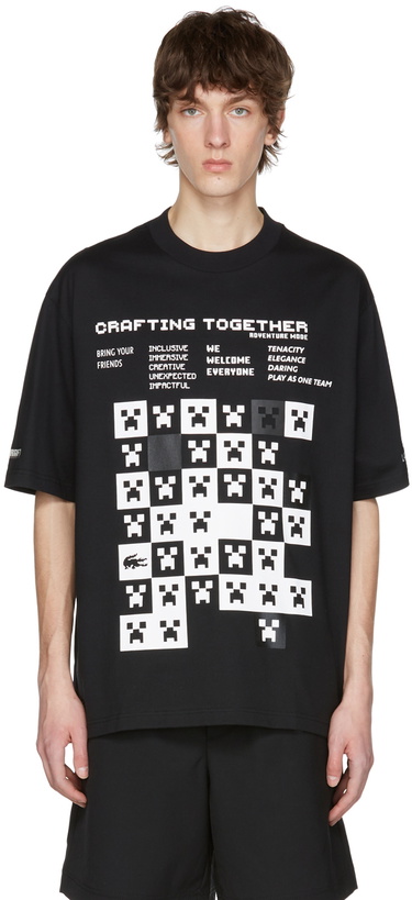 Photo: Lacoste Black Minecraft Edition Cotton T-Shirt