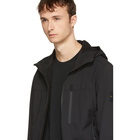 Stone Island Black Light Hooded Overcoat