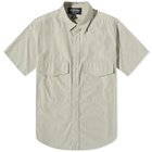 FrizmWORKS Men's Double Pocket Short Sleeve Shirt in Ash Grey