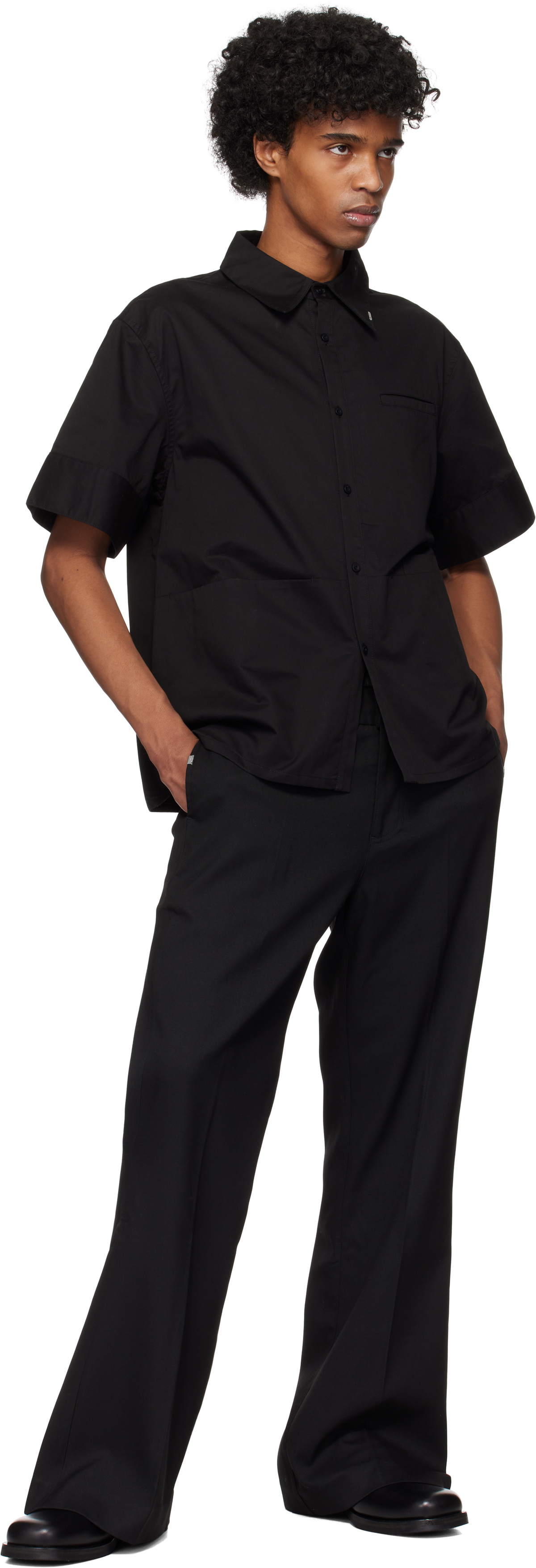C2H4 Black Corbusian Tailored Trousers