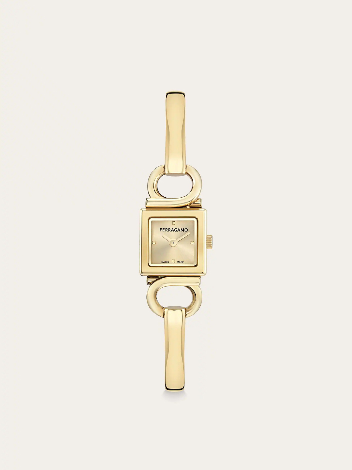 Ferragamo Womens Gancini Bangle watch in Yellow