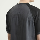 Umbro Men's Panelled Raglan Shirt in Black/Volcanic Ash/Brilliant White