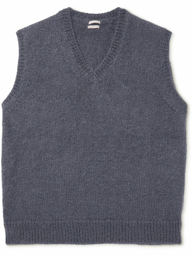 Photo: Massimo Alba - Mohair and Silk-Blend Sweater Vest - Gray