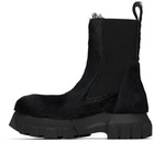 Rick Owens Black Porterville Beatle Bozo Tractor Chelsea Boots