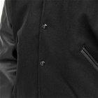 Monitaly Men's Club II Wool Bomber Jacket in Black