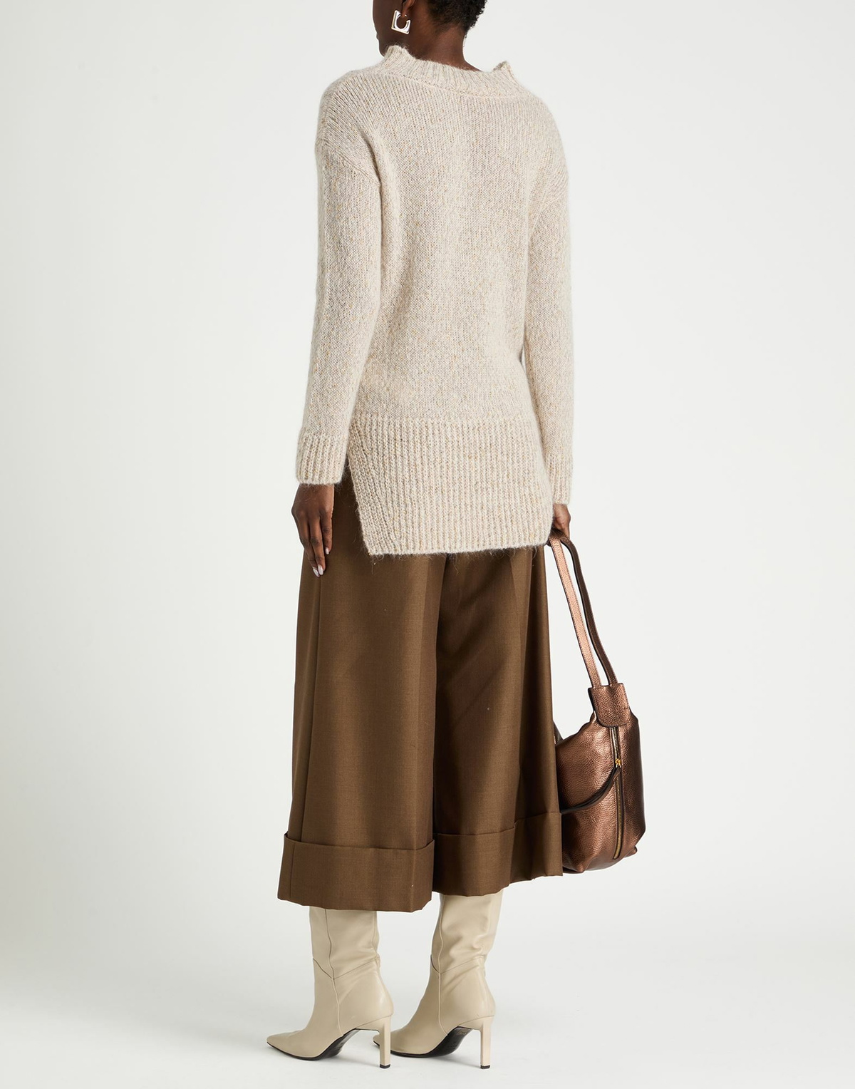Manila Grace Womens Sweater in Beige
