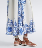 Camilla Embelished floral silk maxi dress