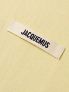 Jacquemus - Grosgrain-Trimmed Logo-Embroidered Cotton-Jersey T-shirt - Yellow